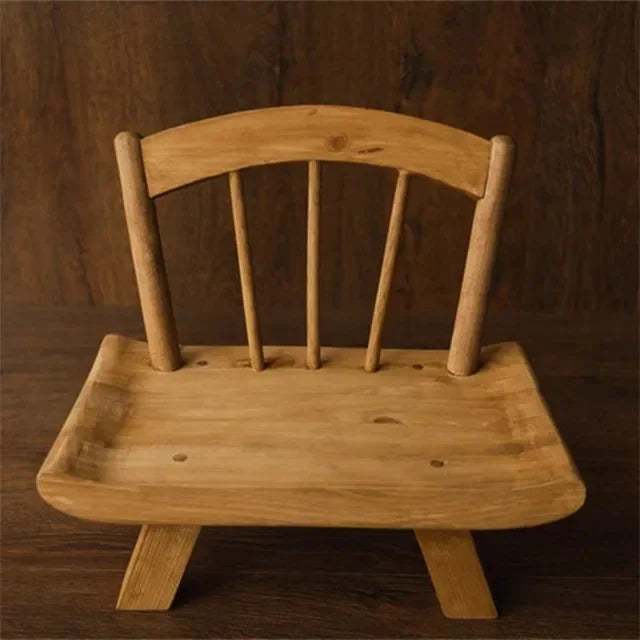 Vintage Wooden Chair Bed – Newborn Photography Props Newborn Photo Prop PLUSH Brown Other
