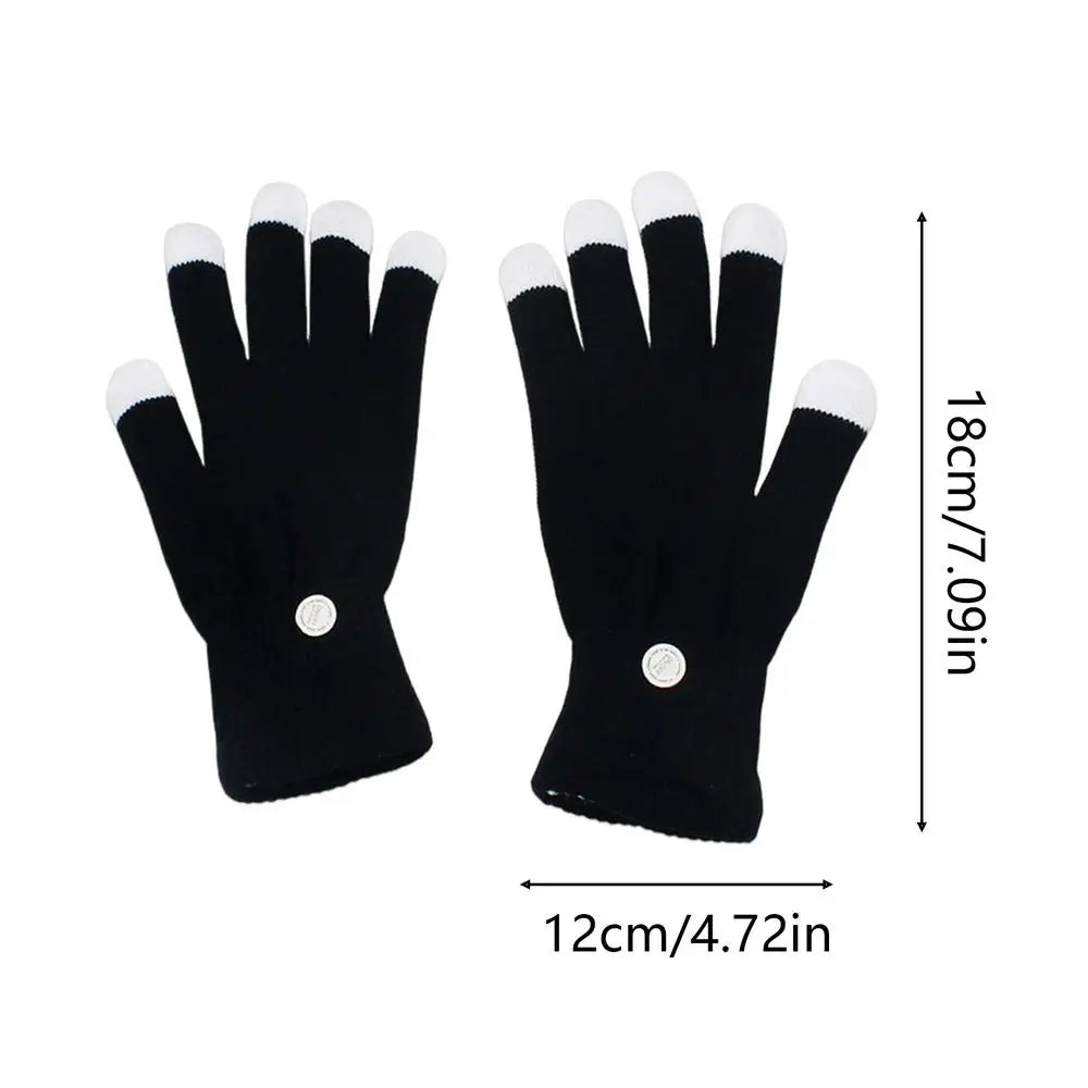 LED Light Show Gloves – 7-Color Flashing Rave Party Gloves LED Party Gloves PLUSH For Children