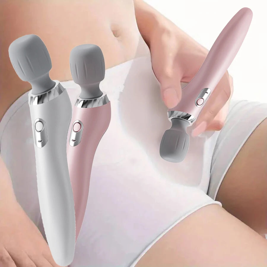 USB Rechargeable Vibration Massage Stick – Neck Back & Legs Vibration Massage Wand PLUSH
