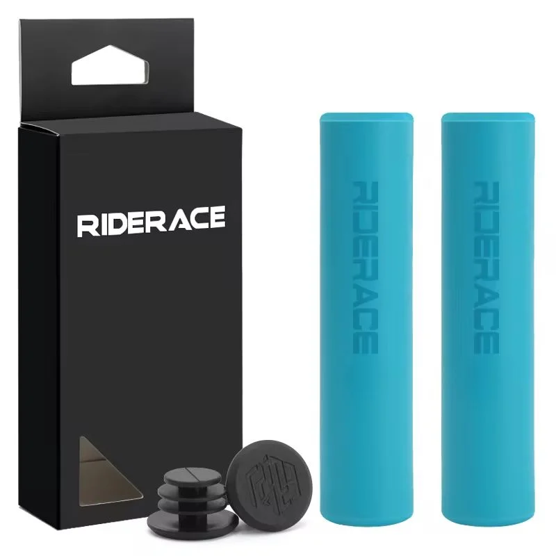 Silicone Sponge MTB Bicycle Grips – Anti-Slip Handlebar Cover Bicycle Handlebar Grips PLUSH SKY BLUE