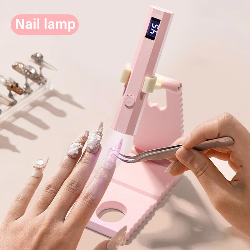 Handheld UV LED Nail Lamp – Portable Rechargeable Gel Nail Dryer UV Nail Lamp PLUSH
