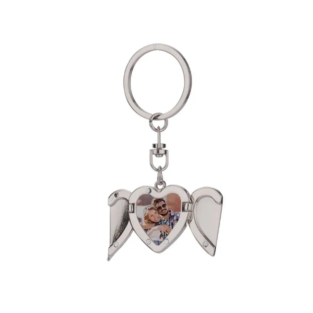 Sublimation Blank Angel Wing Heart Pendant Necklace – Gold Pendant Necklace PLUSH