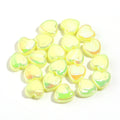 200pcs AB Heart Acrylic Spacer Beads – DIY Jewelry Making Acrylic Spacer Beads PLUSH yellow