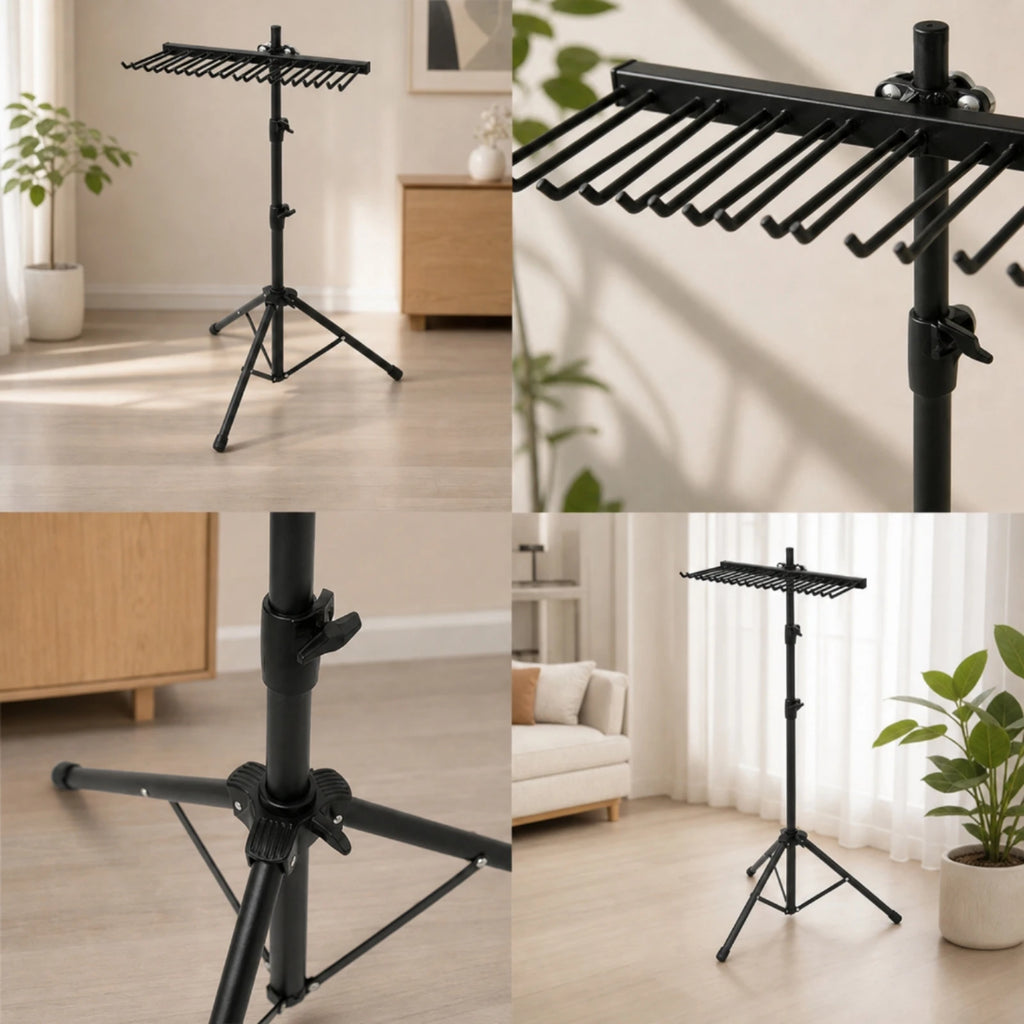 Drumstick Rack Tripod Stand – Anti-Roll Holder with Clamp Drumstick Holder Stand PLUSH