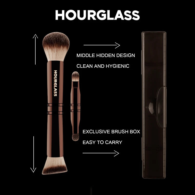 PLUSH Hourglass Multifunctional Makeup Brush – Powder & Foundation Makeup Brush PLUSH