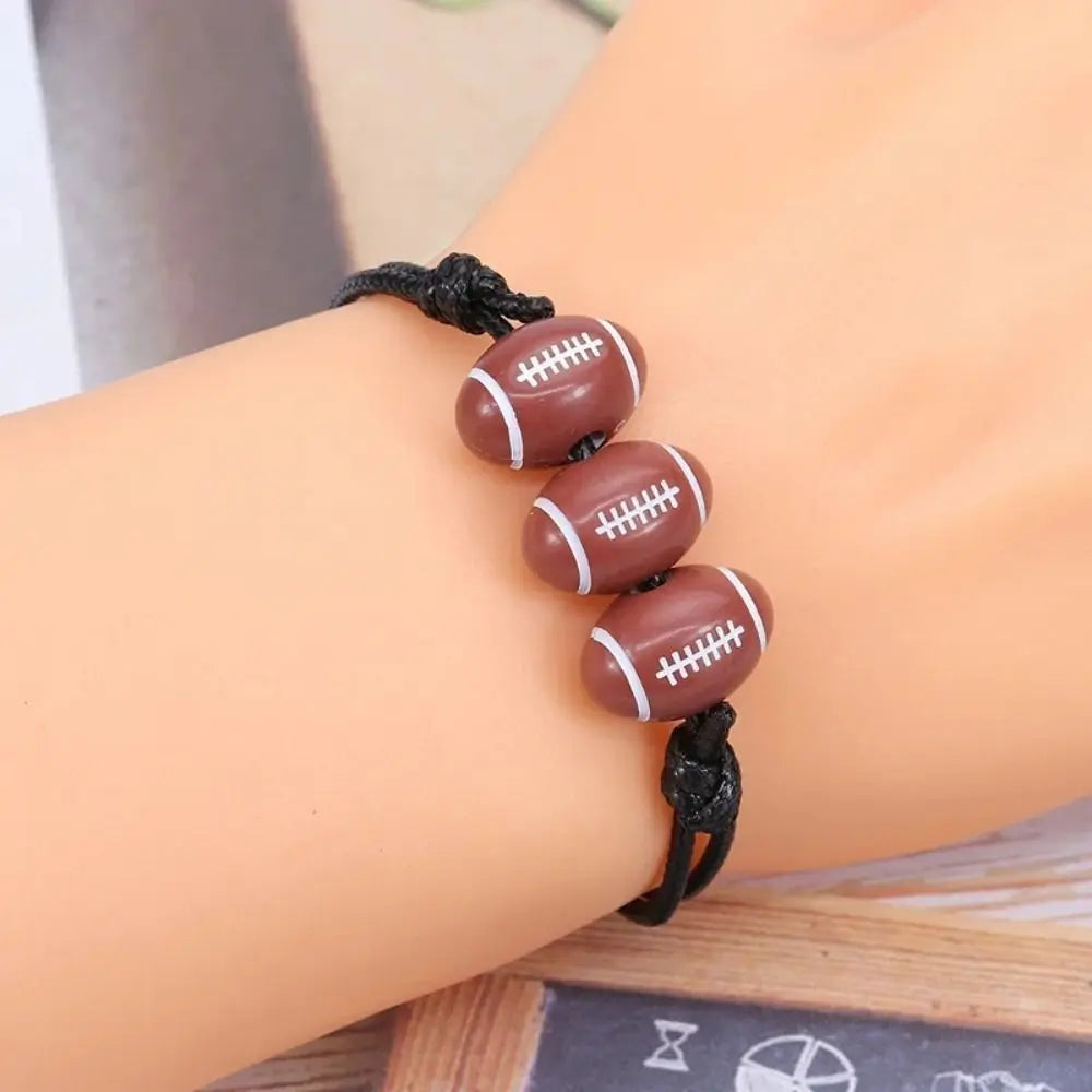 Handmade Sports Ball Wax Line Woven Charm Bracelet – Unisex Charm Bracelet PLUSH