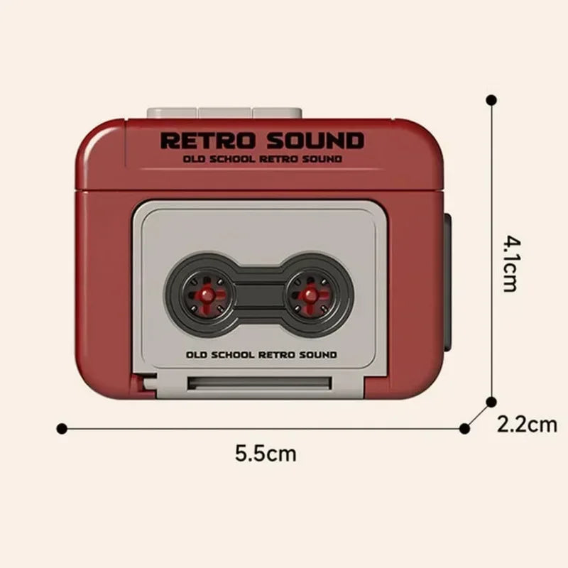 Mini Retro Cassette Recorder Keychain – Voice Recording Gift Novelty Keychain PLUSH