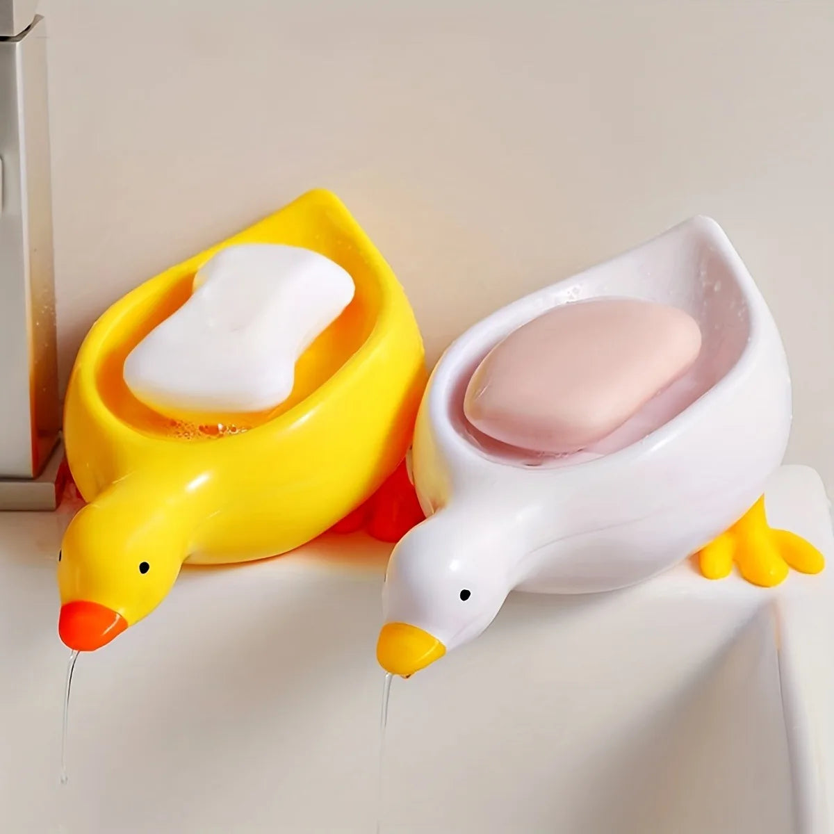 Duck Soap Dish – Self Draining Soap Holder with Tray Soap Dish PLUSH