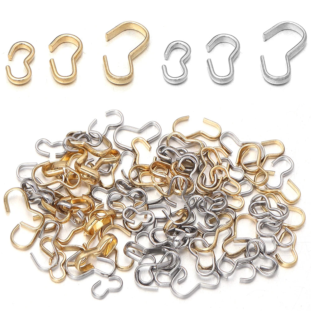 50pcs Stainless Steel Pinch Clip Bail Clasps – DIY Jewelry Jewelry Findings PLUSH