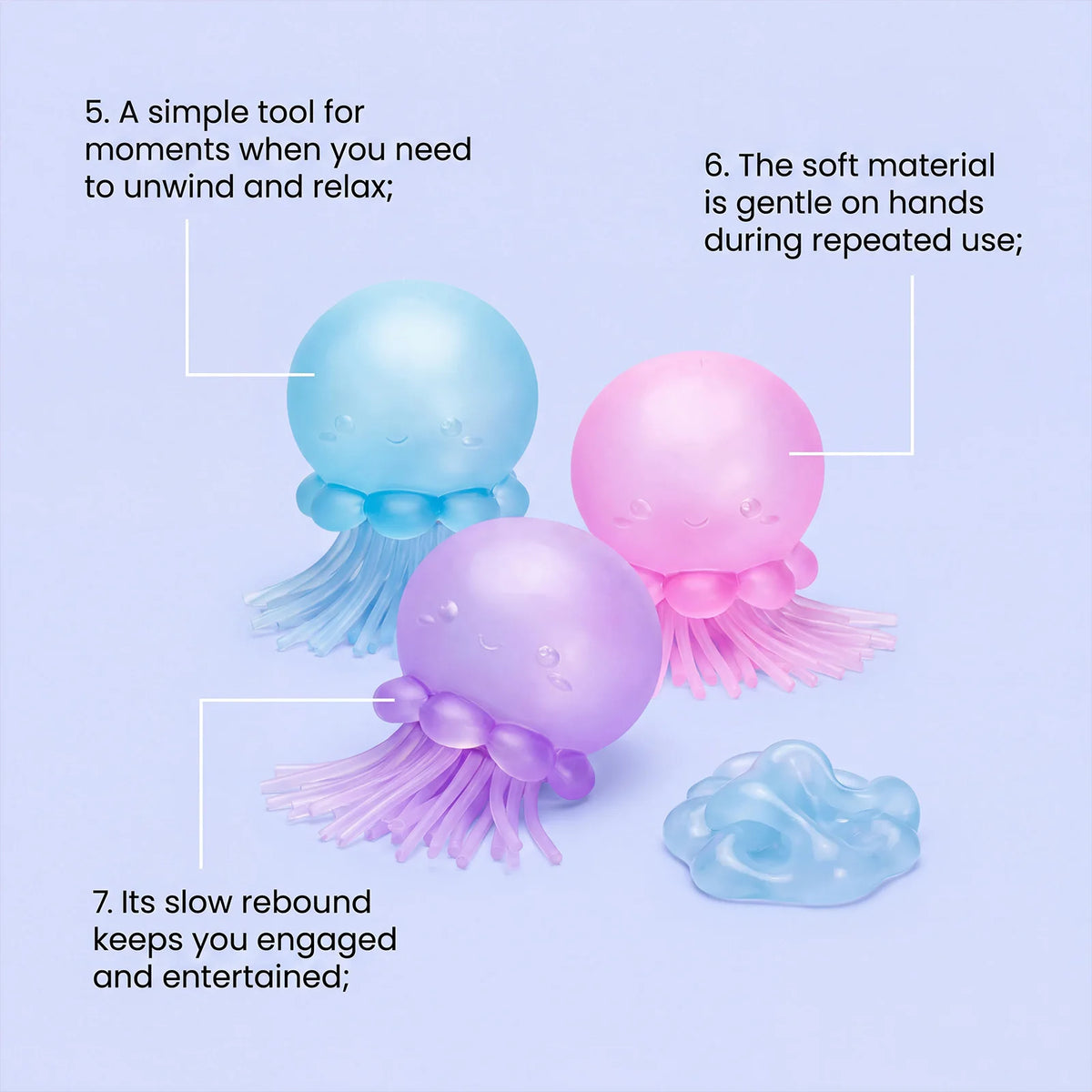 Jellyfish Squishy Sensory Toy – Slow Rebound Squeeze Fidget Ball Squishy Fidget Toy PLUSH