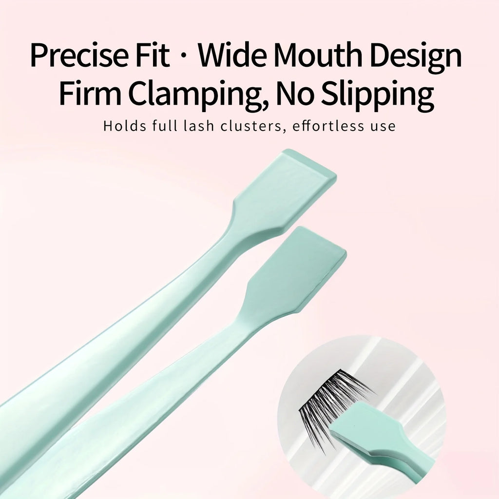 Ouriner Flat Tip Eyelash Tweezers – Precision Lash Extension Tool Eyelash Tweezers PLUSH