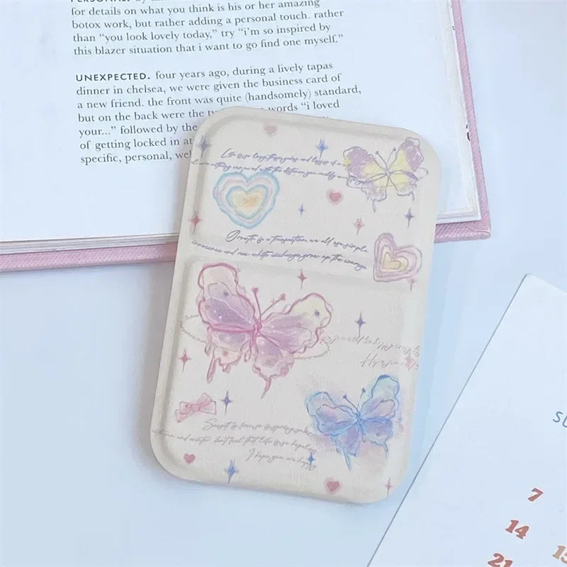 Butterfly Foldable Handheld Makeup Mirror – Mini Travel Mirror Foldable Makeup Mirror PLUSH B