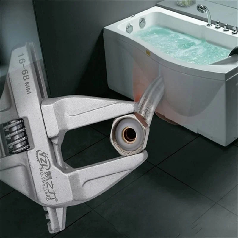 Mini Adjustable Aluminum Wrench – Multifunctional Bathroom Spanner Adjustable Wrench PLUSH
