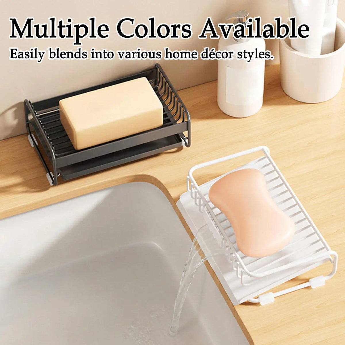 Soap Rack Drainer – Bathroom & Kitchen Sink Organizer Shelf Soap Rack Drainer PLUSH