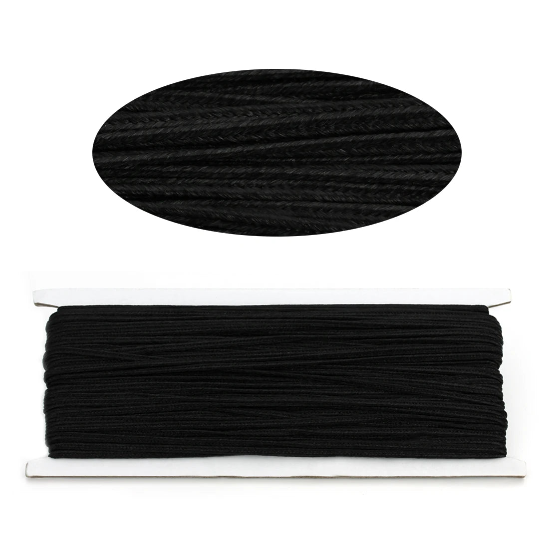 30 Yards Soutache Braided Cord 3mm – Multicolor DIY Jewelry Braided Jewelry Cord PLUSH Black