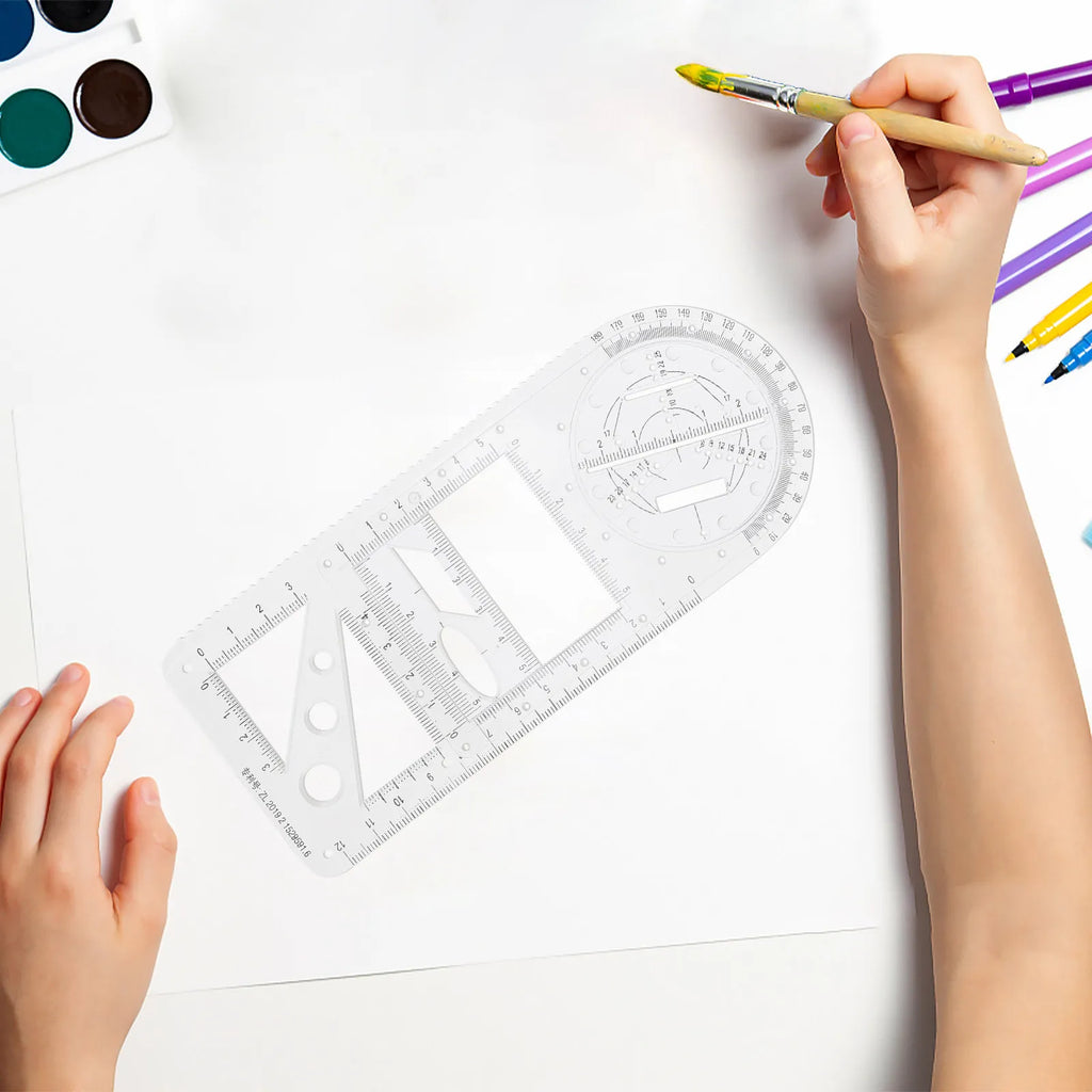 Geometric Drawing Template Ruler – Math & Drafting Stencil Drawing Template Ruler PLUSH