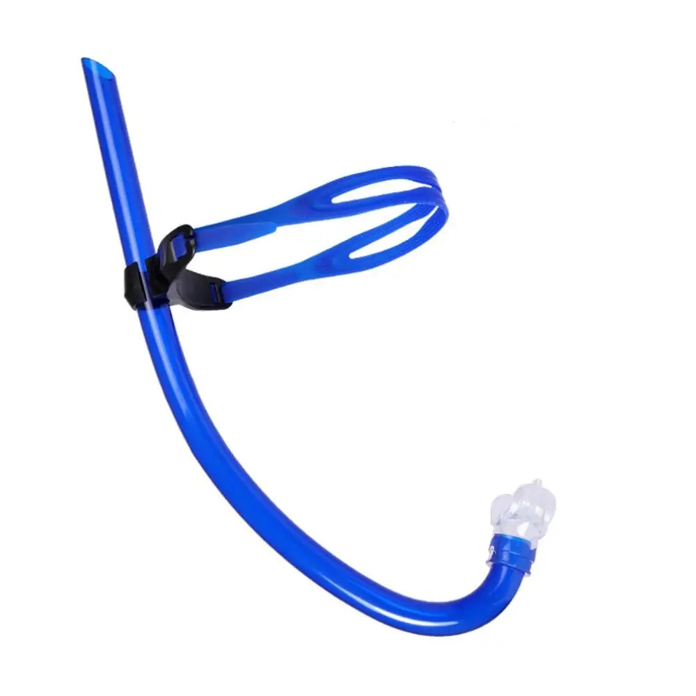 Silicone Front Swimmer Snorkel – Adjustable Swim Training Swim Training Snorkel PLUSH blue