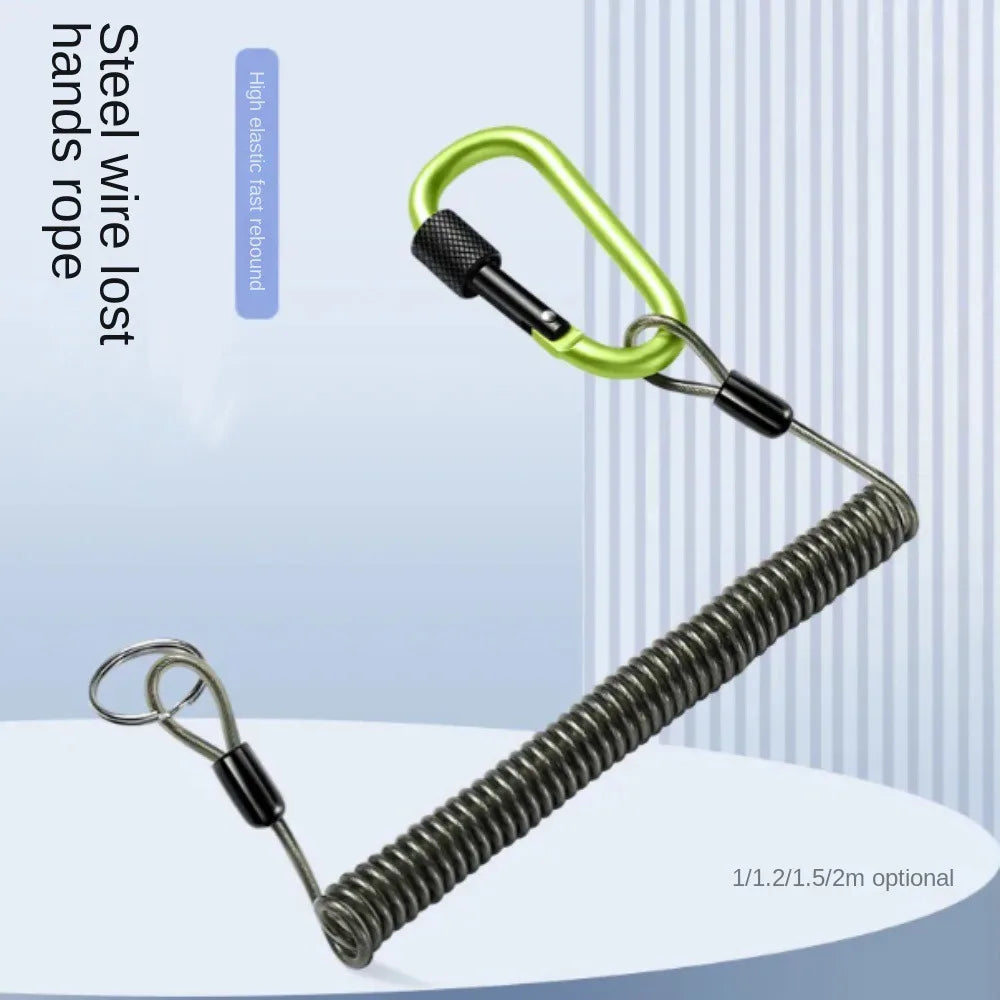 Elastic Coiled Fishing Lanyard – Anti-Loss Retention Rope Fishing Lanyard PLUSH