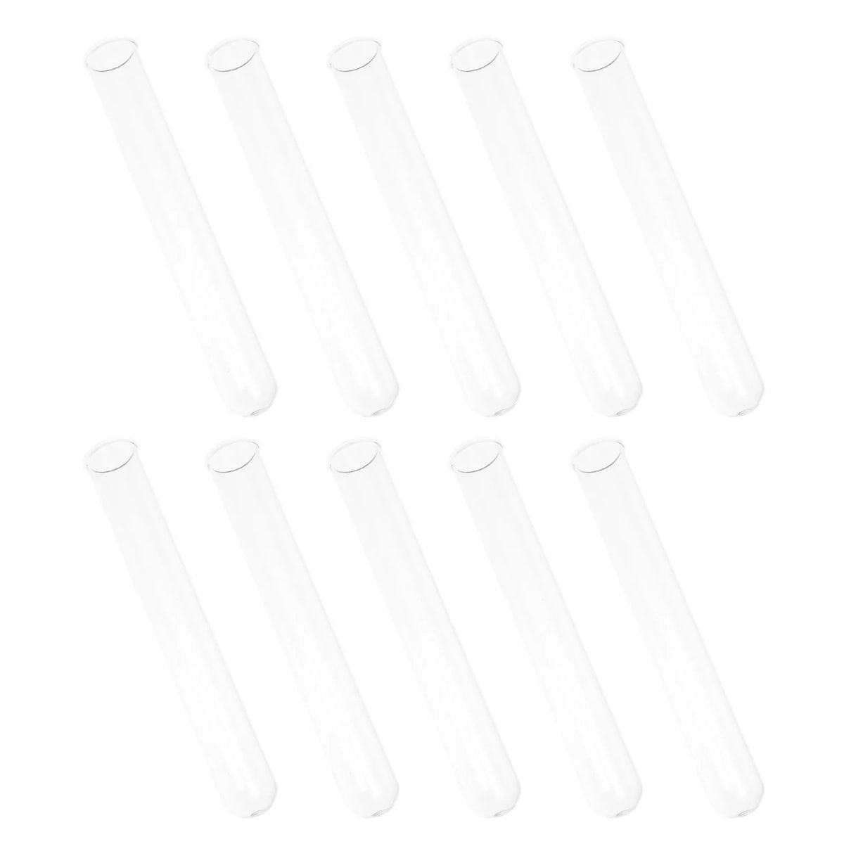 10pcs Clear Glass Test Tubes Roll Edge – DIY Lab Storage Glass Test Tubes PLUSH