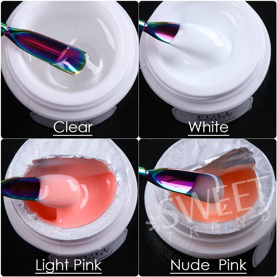 15ml UV Hard Nail Extension Builder Gel | French Manicure Nail Extension Gel PLUSH