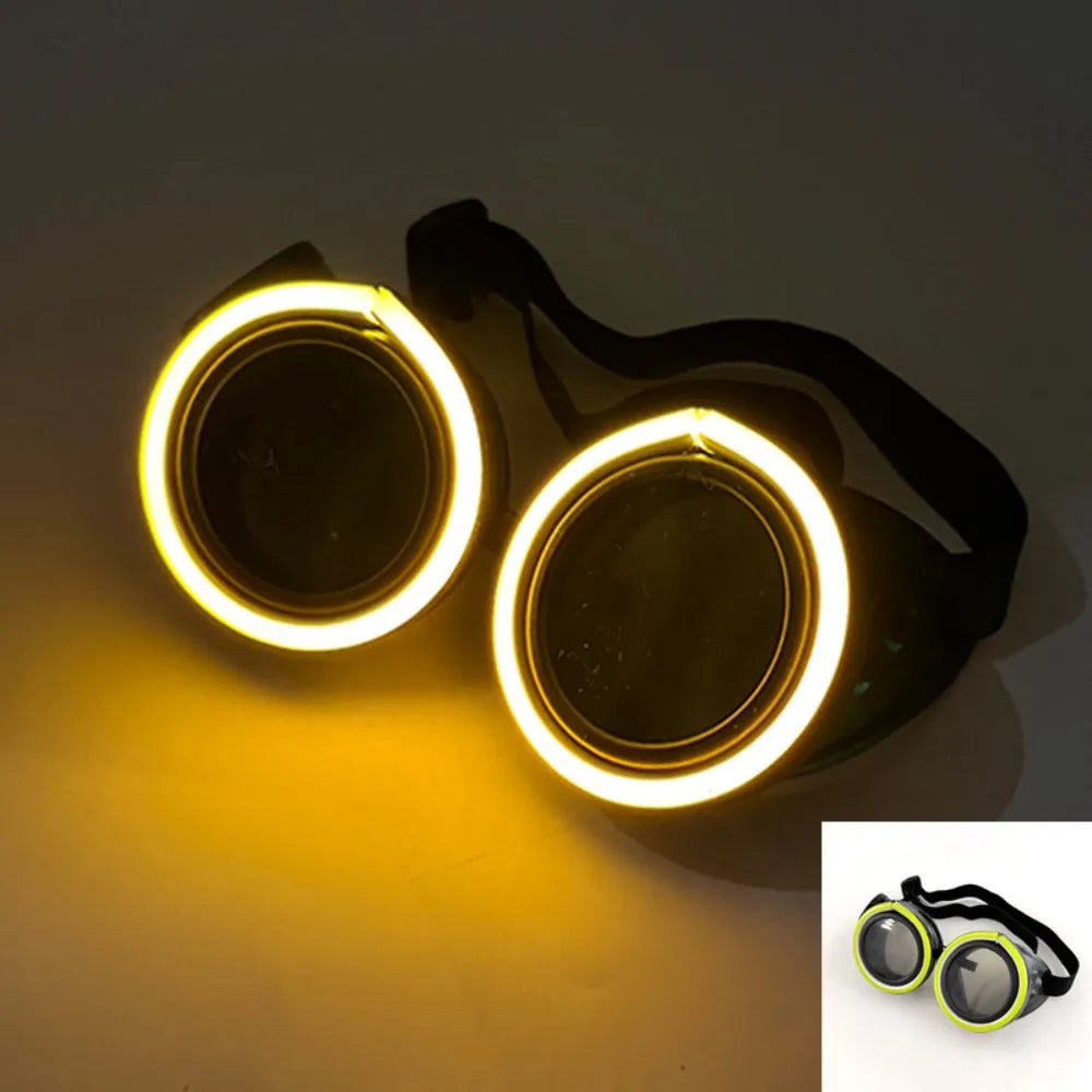 LED Glowing Glasses – Light Up Party Eyewear for Festivals LED Party Glasses PLUSH Yellow Light