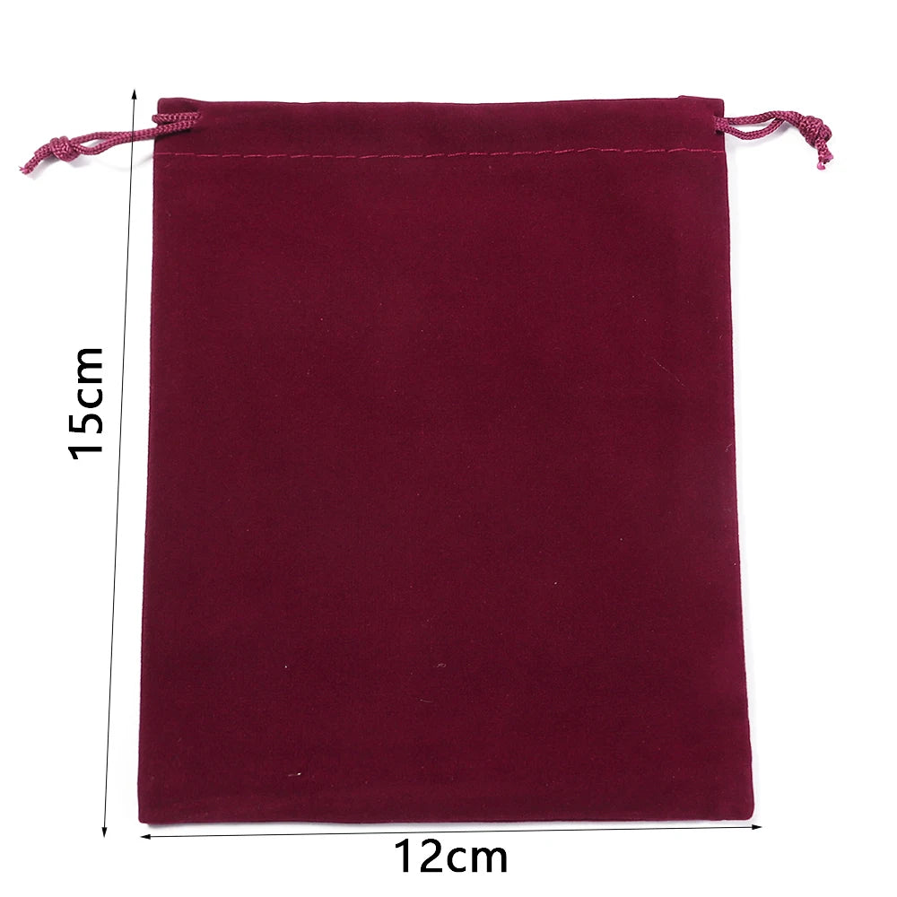 Red Velvet Drawstring Bags for Jewelry & Gifts – 5-10pcs Jewelry Gift Pouches PLUSH WR 12x15cm 5pcs