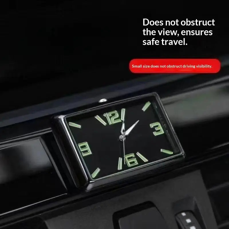 Car Air Vent Quartz Clock – Square Mini Dashboard Timepiece Car Vent Clock PLUSH