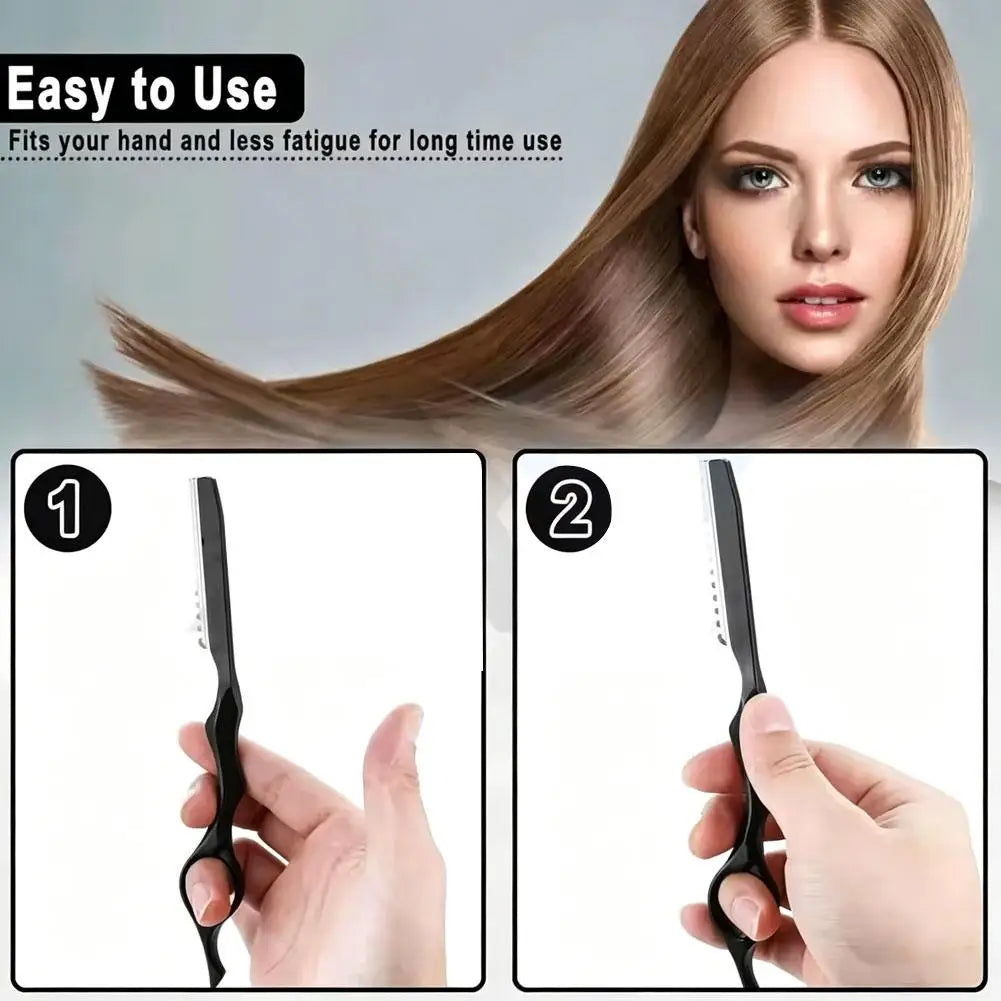 Professional Hair Thinning Razor Comb – Salon Barber Tool Hair Thinning Razor PLUSH
