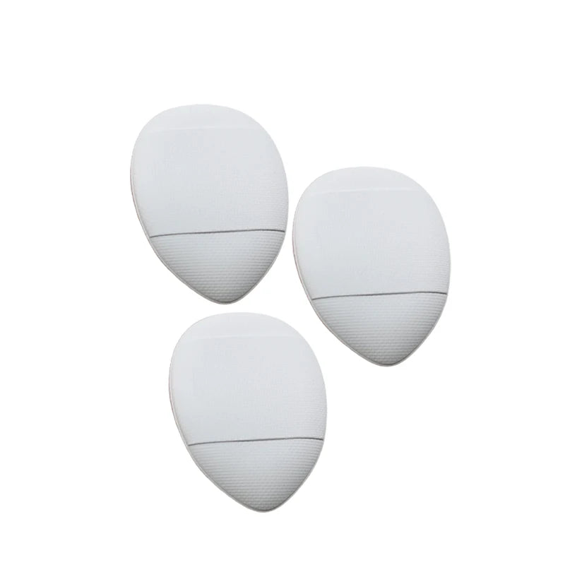 Mini Cosmetic Cushion Puff Set – Foundation & Concealer Sponge Makeup Sponge Puff PLUSH White 3pcs OPP