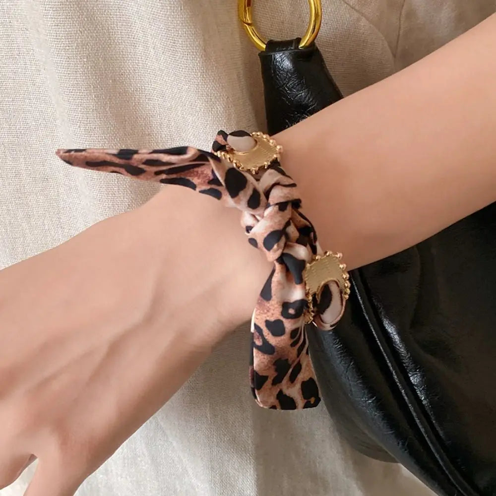 Bohemian Silk Cuff Bracelet – Retro Metal Alloy Scarf Bangle Cuff Bracelet PLUSH