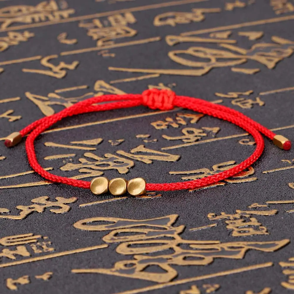 Wax Thread Friendship Bracelet with Copper Beads – Unisex Friendship Bracelet PLUSH