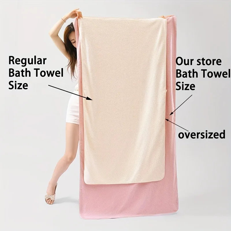 Oversized Pineapple Lattice Microfiber Bath Towel | Ultra Soft Microfiber Bath Towel PLUSH