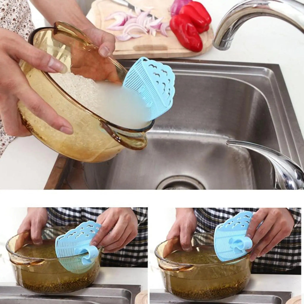 Clip-On Pot Strainer – Pasta & Rice Drainer Kitchen Tool Kitchen Strainer PLUSH