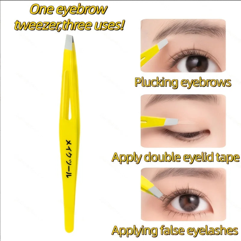 Ouriner Stainless Steel Slant Eyebrow Tweezers | Facial Hair Tool Eyebrow Tweezers PLUSH