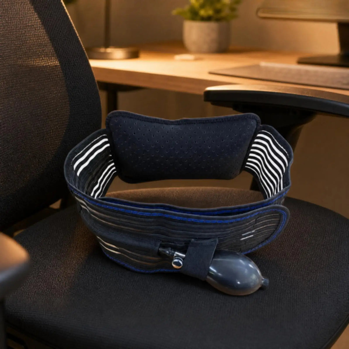 Inflatable Back Support Belt with Bulb | Office & Travel Lumbar Support Belt PLUSH