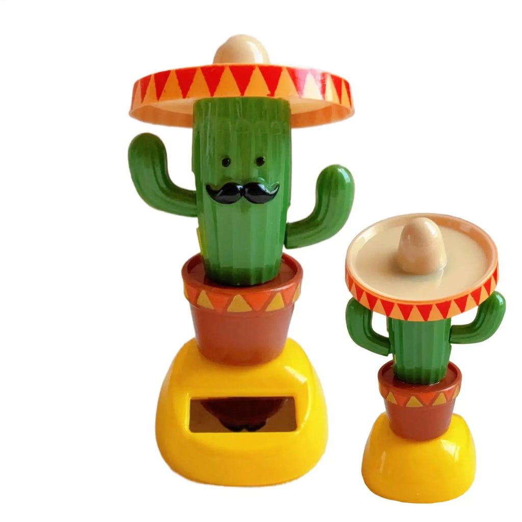 Solar Cactus Bobblehead Car Dashboard Ornament | Fun Gift Car Dashboard Ornament PLUSH