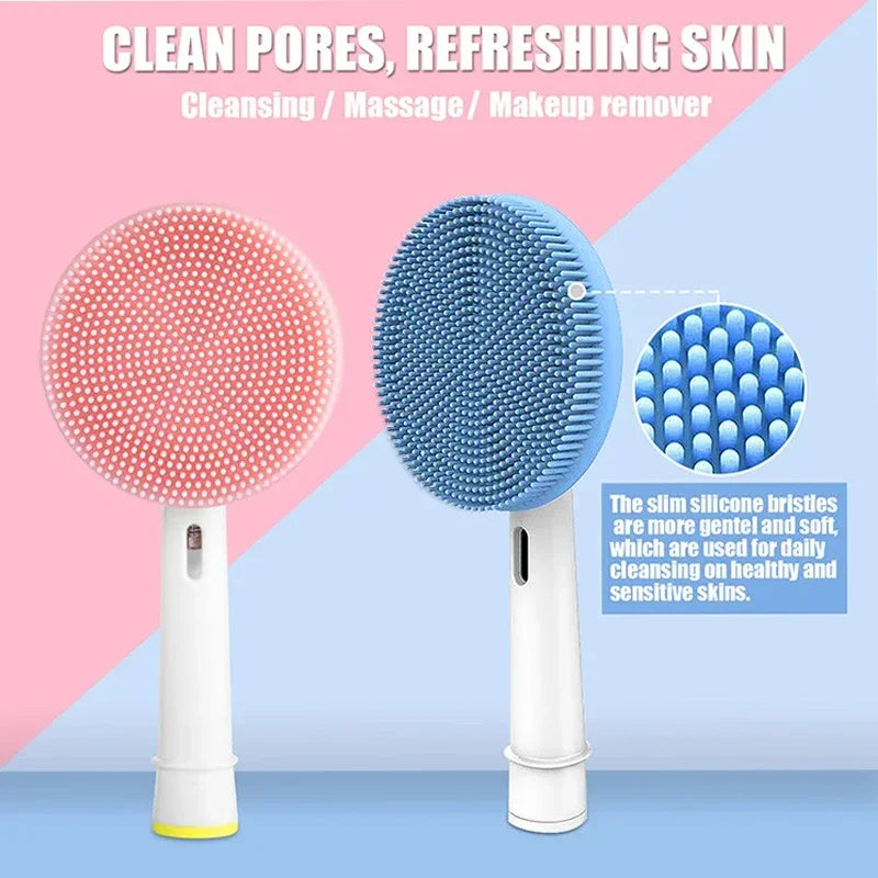 Silicone Facial Cleansing Brush Head for Oral-B Handles Facial Cleansing Brush PLUSH