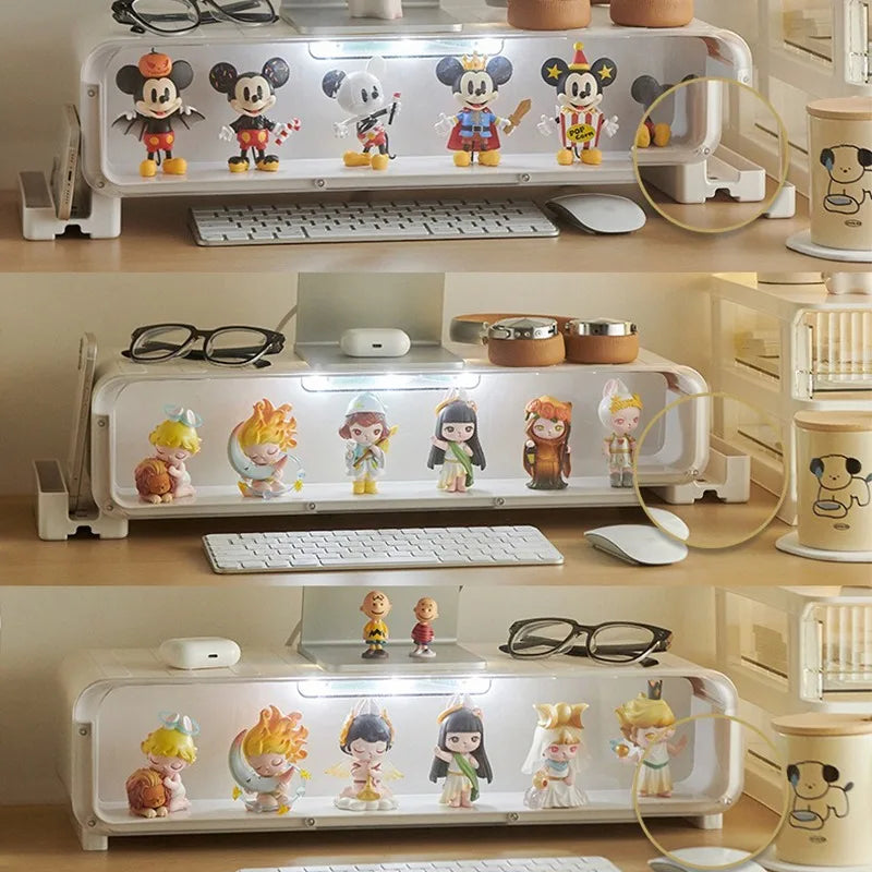Transparent Monitor Stand & Display Shelf for Collectibles Monitor Stand & Shelf PLUSH