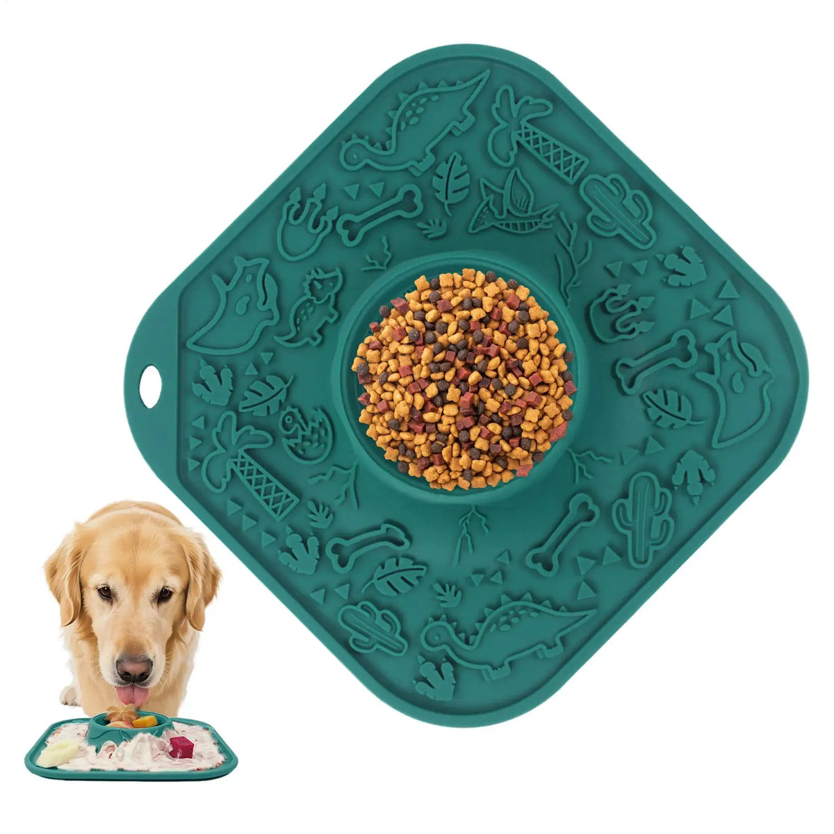 Silicone Dog Lick Mat – Slow Feeder with Suction Cup Dog Slow Feeder Mat PLUSH
