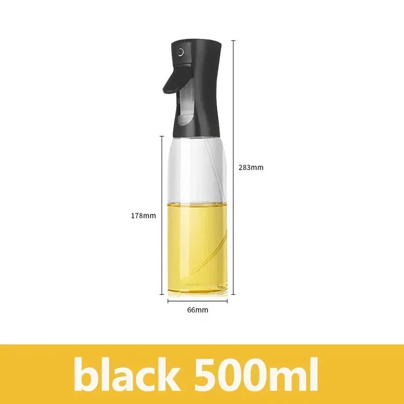 Oil Spray Bottle 200/300/500ml – Kitchen & BBQ Olive Oil Mister Oil Spray Bottle PLUSH Black 500ml