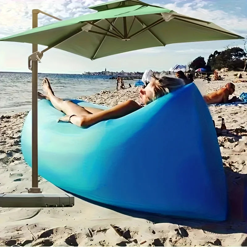 Inflatable Sofa Bed – Portable Foldable Camping Beach Lounger Inflatable Camping Lounger PLUSH