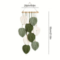 Bohemian Handwoven Wall Tapestry – Green Leaf Design Wall Hanging Tapestry PLUSH As The Picture Shows