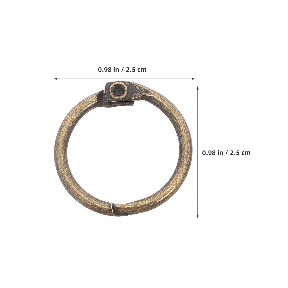 50pcs Gold Metal Loose Leaf Binder Rings for Notebooks & Cards Binder Rings PLUSH