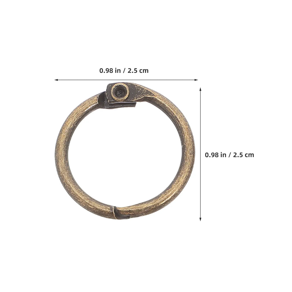 50pcs Gold Metal Loose Leaf Binder Rings – Notebooks & Cards Binder Rings PLUSH