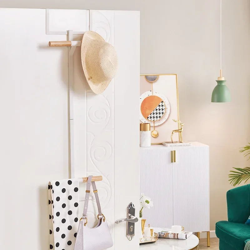 Over Door Hook Rack – No-Drill Iron Coat & Bag Hanger Door Hook Rack PLUSH