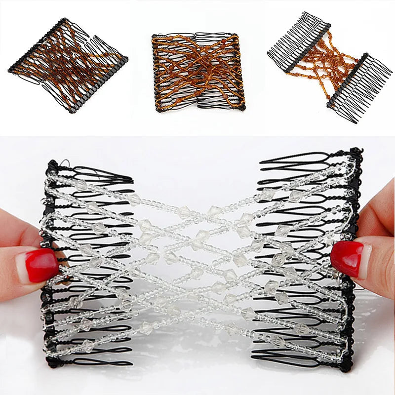Vintage Magic Hair Comb – Elastic Bun Maker, 6 Colors Hair Styling Comb PLUSH