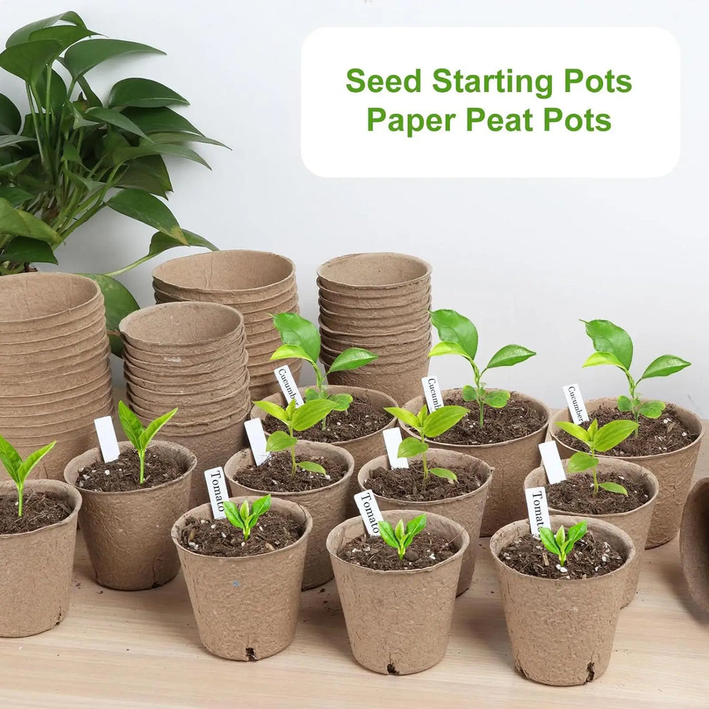 45-Pack Biodegradable Peat Pots | Seed Starter Nursery Kit Biodegradable Nursery Pots PLUSH