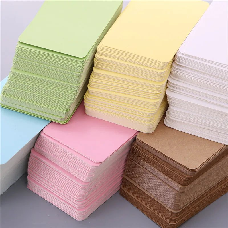 100 Blank Kraft Paper Cards – Flashcards, Gift Tags & Notes Blank Paper Cards PLUSH