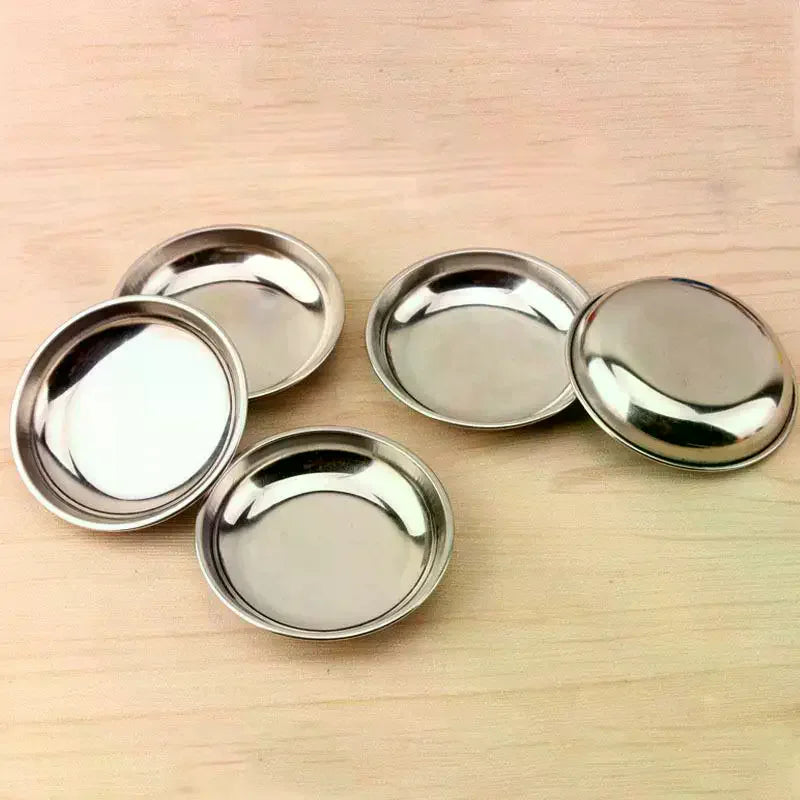 Stainless Steel Round Sauce Dishes 5/10pcs – BBQ & Picnic Sauce Dish Set PLUSH