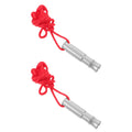 Stainless Steel Emergency Whistles 2-Pack | Hiking & Camping Emergency Survival Whistle PLUSH Default Title